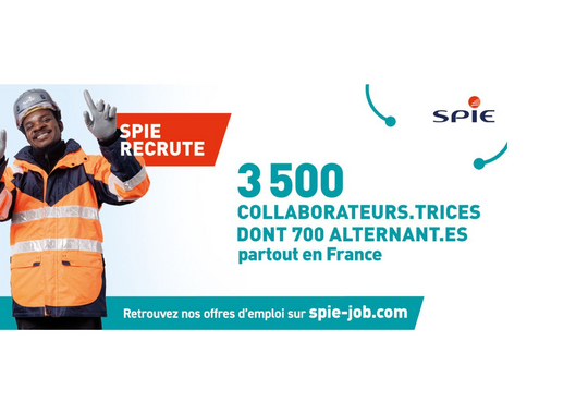 SPIE recrute 3 500 collaborateurs dont 700 alternants partout en France