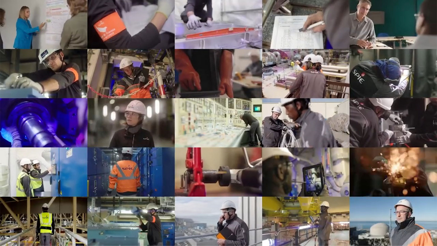 Capture d'écran vidéo corporate SPIE Nucléaire