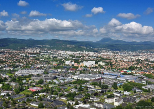 Vue aérienne de Clermont