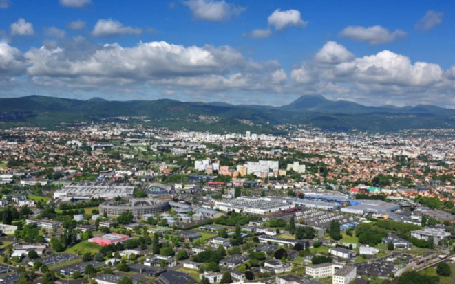 Vue aérienne de Clermont