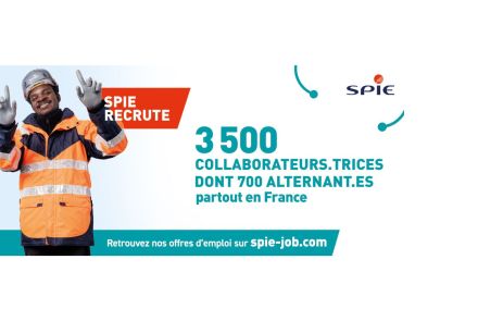 SPIE recrute 3 500 collaborateurs dont 700 alternants partout en France